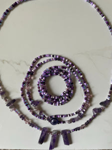 The “Lovely Lilac” Waist Crystal Set